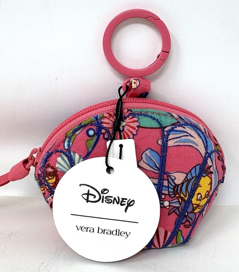Vera Bradley Ariel’s Pink Lagoon Shell Bag Charm EXACT Little Mermaid Flounder